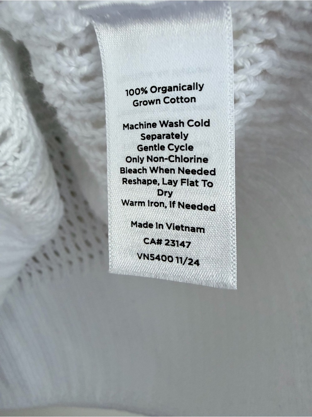 Haven Well Within Organic Cotton Open Stitch Crewneck Sweater white S - Picture 6 of 8